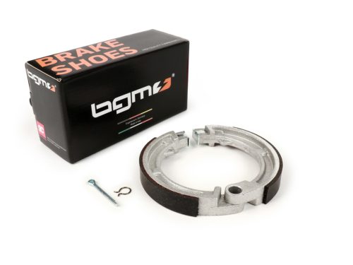 Fékpofák BGM PRO Ř=125x17mm 8' + 9' + 10' elöl, 1 szerelés, Vespa Smallframe V50, V90, SS50, SS90, PV125, ET3, Wideframe V1T-től V15T-ig, V30T-V33T, VM, VN, VL, VB, VNA, VNB, VBA, VBB, Super.