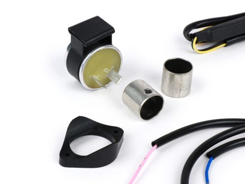 Utángyártott jelzőkészlet a kormányvég jelzőhöz Moto Nostra LED , E-jelöléssel, 6 Volt Vespa Smallframe V50, 50N, PV, ET3, Largeframe Rally, Sprint, TS, GT, GTR, SS180 Ř=24mm Narancssárga