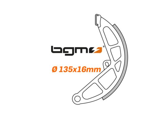 Fékpofa BGM PRO Ř=135x16mm Piaggio Boss, Piaggio Boxer, Piaggio Bravo, Piaggio CBA, Piaggio Ciao, Piaggio Eco, Piaggio Eco, Piaggio Grillo, Piaggio Si, Piaggio Superbravo, Piaggio Trend, Gilera CBA.
