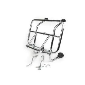   Összecsukható csomagtartó elöl Moto Nostra Vespa Smallframe V50, PV125, ET3, PK S, PK XL, PK XL2 Largeframe Rally180/200, Sprint150, TS125, GT125, GTR125, PX80, PX125, PX150, PX200 Chrome