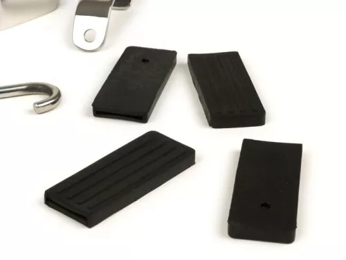 Javítókészlet csomagtartó összecsukható elöl Moto Nostra Vespa Smallframe V50, PV125, ET3, Vespa Largeframe Rally180, Rally200, Sprint150, TS125, GT125, GTR125 rozsdamentes acél