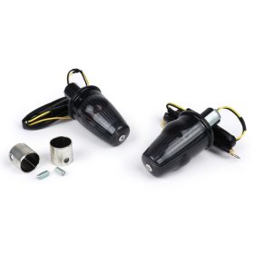   Utángyártott jelzőkészlet a kormányvég-jelzőhöz Moto Nostra LED , E-jelöléssel, 12 Volt Vespa Smallframe PK S/XL/XL2/HP, Largeframe PX, T5, LML Ř=24mm Fekete