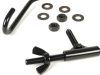 Javítókészlet összecsukható csomagtartó elöl Moto Nostra Vespa Smallframe V50, PV125, ET3, Vespa Largeframe Rally180, Rally200, Sprint150, TS125, GT125, GTR125 fekete színű