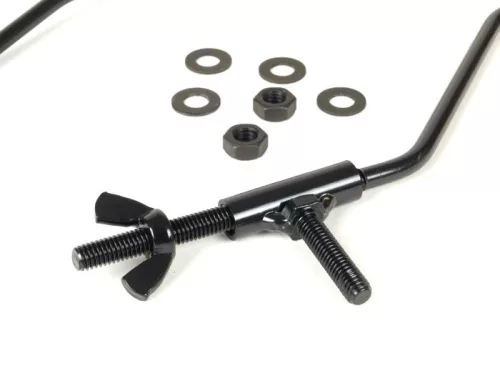 Javítókészlet összecsukható csomagtartó elöl Moto Nostra Vespa Smallframe V50, PV125, ET3, Vespa Largeframe Rally180, Rally200, Sprint150, TS125, GT125, GTR125 fekete színű