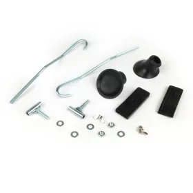   Javító készlet csomagtartó összecsukható elöl Moto Nostra Vespa Smallframe V50, PV125, ET3, Vespa Largeframe Rally180, Rally200, Sprint150, TS125, GT125, GTR125 Ezüst