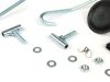 Javító készlet csomagtartó összecsukható elöl Moto Nostra Vespa Smallframe V50, PV125, ET3, Vespa Largeframe Rally180, Rally200, Sprint150, TS125, GT125, GTR125 Ezüst