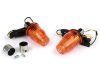 Utángyártott jelzőkészlet kormányvég-jelzőhöz Moto Nostra LED , E-jelöléssel, 12 Voltos Vespa Smallframe PK S/XL/XL2/HP, Largeframe PX, T5, LML Ř=24mm Narancs Ř=24mm