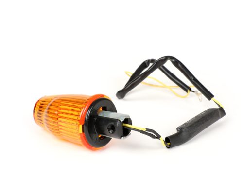 Utángyártott jelzőkészlet kormányvég-jelzőhöz Moto Nostra LED , E-jelöléssel, 12 Voltos Vespa Smallframe PK S/XL/XL2/HP, Largeframe PX, T5, LML Ř=24mm Narancs Ř=24mm