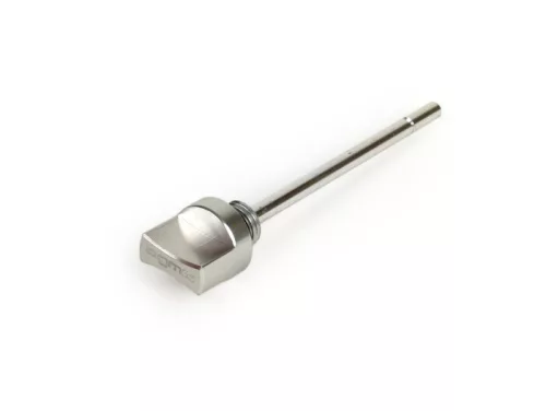Olajbetöltő dugó mérőpálcával BGM PRO, sebességváltó olaj Piaggio Leader/Quasar/HPE Vespa ET4, LX, LXV, S, GT, GTS, GTV, GTL 125-300cc ezüst eloxálva