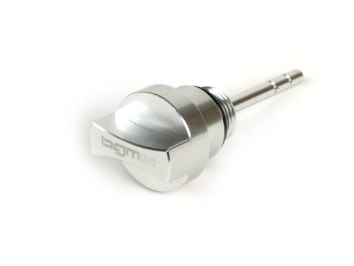 Olajbetöltő dugó mérőpálcával BGM PRO, motorolaj Piaggio Leader/Quasar Vespa ET4, LX, LXV, S, GT, GTS, GTV, GTL 125-300cc ezüst eloxálva