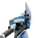 Szélvédő fekete konzolokkal Moto Nostra w=340mm, h=105mm Vespa PX80, PX125, PX150, PX200, LML 125/150 Star/Stella szürke színű, sötétített szürke szélvédő
