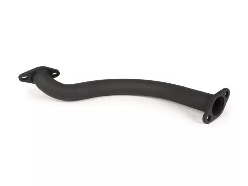 Kipufogó gyűjtőcső BGM PRO Ř30mm Vespa banán PV125, ET3 nagyfuratú gyűjtőcső alkalmas Piaggio, Faco és Sito banán kipufogóhoz acél, fekete színű.