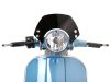 Szélvédő krómozott tartókonzolokkal Moto Nostra w=340mm, h=105mm Vespa PX80, PX125, PX150, PX200, LML 125/150 Star/Stella fekete színű