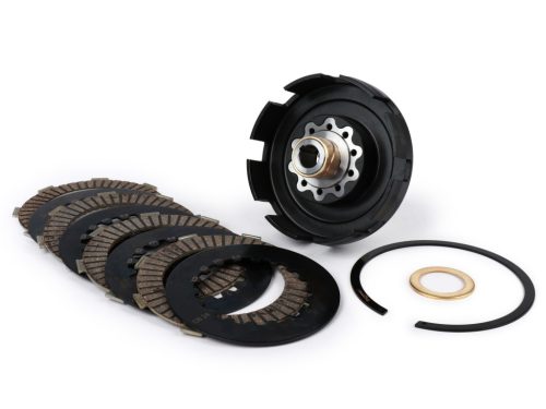 Kuplungszett BGM Pro Superstrong CNC Ultralube, Cosa2/FL típusú Vespa PX tengelykapcsoló fogaskerék nélkül, BGM Pro TOURING Alu típusú kuplungtárcsákkal.