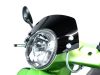Szélvédő krómozott tartókonzolokkal Moto Nostra w=340mm, h=105mm Vespa GT, GTL, GTS, GTS Super 125-300cc fekete színezett üveggel