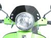 Szélvédő krómozott tartókonzolokkal Moto Nostra w=340mm, h=105mm Vespa GT, GTL, GTS, GTS Super 125-300cc fekete színezett üveggel