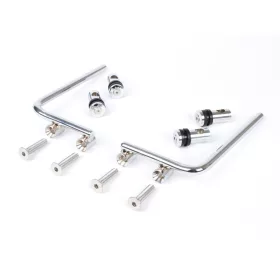   Tartókonzol szélvédőhöz Moto Nostra w=340mm, h=105mm Vespa PX80, PX125, PX150, PX200, T5 Classic, LML 125/150 Star/Stella krómozott