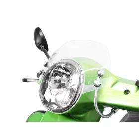   Szélvédő krómozott konzolokkal Moto Nostra w=340mm, h=105mm Vespa GT, GTL, GTS, GTS, GTS Super 125-300ccm átlátszó üveggel