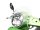 Szélvédő krómozott konzolokkal Moto Nostra w=340mm, h=105mm Vespa GT, GTL, GTS, GTS, GTS Super 125-300ccm átlátszó üveggel