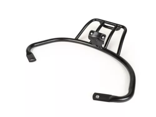 Hátsó csomagtartó Moto Nostra, fogantyúval az utastérben LX50, LX125, LX150, Vespa LXV50, LXV125, Vespa S50, S125, S150 matt fekete