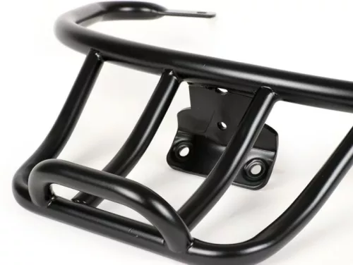 Hátsó csomagtartó Moto Nostra, fogantyúval az utastérben LX50, LX125, LX150, Vespa LXV50, LXV125, Vespa S50, S125, S150 matt fekete