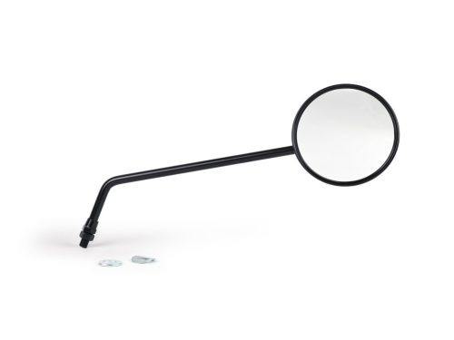 Tükör BGM PRO, Ř=105mm Vespa V50, 50N, PV125, ET3, Rally, Sprint, PX, Super, TS125, GT125, GTR125, GL150, SS180 fekete, jobbra