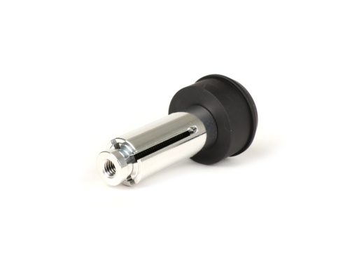 Szerelőkészlet a kormányvégtükörhöz BGM PRO Vespa GT, GTS, GTL, GTV 125-300 + univerzális bilincs nyitott kormányhoz fekete matt.