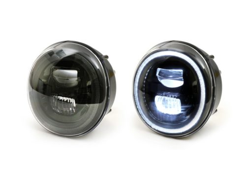 Fényszóró Moto Nostra LED HighPower fekete fényszóró GTS, azaz Super 125-300, GT, GTS, GTL -2018-hoz