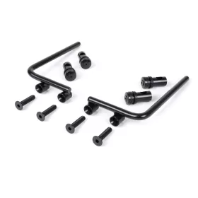   Tartókonzol szélvédőhöz Moto Nostra w=340mm, h=105mm Vespa PX80, PX125, PX150, PX200, LML 125/150 Star/Stella fekete