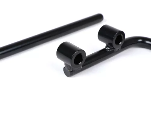 Tartókonzol szélvédőhöz Moto Nostra w=340mm, h=105mm Vespa PX80, PX125, PX150, PX200, LML 125/150 Star/Stella fekete