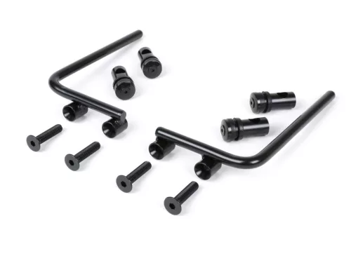 Tartókonzol szélvédőhöz Moto Nostra w=340mm, h=105mm Vespa PX80, PX125, PX150, PX200, LML 125/150 Star/Stella fekete