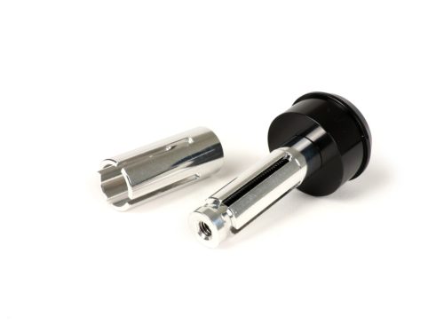 Szerelőszett a kormányvégtükörhöz BGM PRO Vespa GT, GTS, GTL, GTV 125-300 + univerzális bilincs nyitott kormányhoz fekete színű