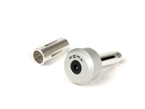 Szerelőkészlet kormányvégtükörhöz BGM PRO Vespa GT, GTS, GTL, GTV 125-300 + univerzális bilincs nyitott kormányhoz Ezüst.