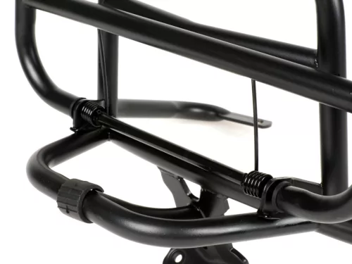 Összecsukható hátsó csomagtartó Moto Nostra Vespa LX50, LX125, LX150, Vespa LXV50, LXV125, Vespa S50, S125, S150 fekete