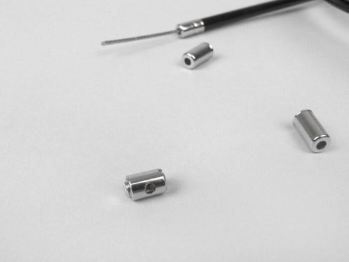 Húzószett univerzális Ř=1,2mm x 2500mm, köpeny= 2200mm, mellbimbó Ř=3,0mm x 3mm használt gázkábel fonott PTFE fekete.