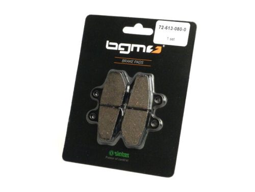 Fékbetétek BGM 77,4x42,3mm LAMBRETTA külső Nissin féknyereg, YAMAHA Cygnus X, DERBI GPR Racing 50 2T LC 2003
