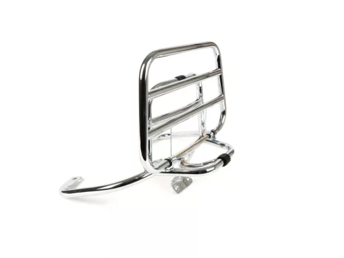 Hátsó összecsukható csomagtartó Moto Nostra Vespa LX50, LX125, LX150, Vespa LXV50, LXV125, Vespa S50, S125, S150 krómozott