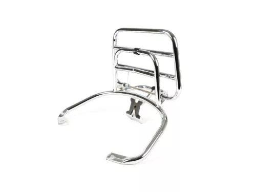 Hátsó összecsukható csomagtartó Moto Nostra Vespa LX50, LX125, LX150, Vespa LXV50, LXV125, Vespa S50, S125, S150 krómozott