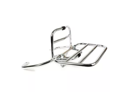 Hátsó összecsukható csomagtartó Moto Nostra Vespa LX50, LX125, LX150, Vespa LXV50, LXV125, Vespa S50, S125, S150 krómozott