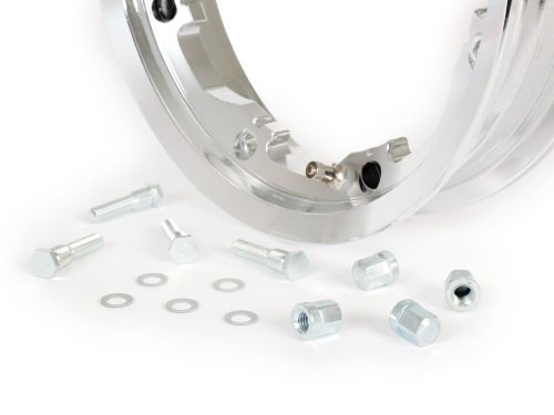 Felni BGM PRO, cső nélküli, 2,10-10 colos alumínium Lambretta LI sorozat 1-3, LI S, SX, TV sorozat 2-3 polírozott alumínium