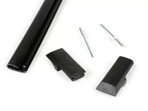 Peremvédő, beleértve a rugóstag végdarabok készletét BGM Original Vespa PK S, PK S Lusso, PK SS, PK ETS műanyag fekete