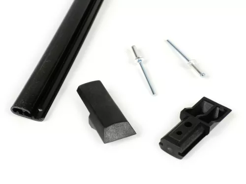 Peremvédő, beleértve a rugóstag végdarabok készletét BGM Original Vespa PK S, PK S Lusso, PK SS, PK ETS műanyag fekete