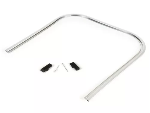 Peremvédő, beleértve a lépcsősín végdarabok készletét BGM Original Vespa PK S, PK S Lusso, PK SS, PK ETS műanyag ezüst