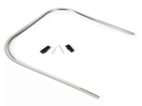 Peremvédő, beleértve a lépcsősín végdarabok készletét BGM Original Vespa PK S, PK S Lusso, PK SS, PK ETS műanyag ezüst