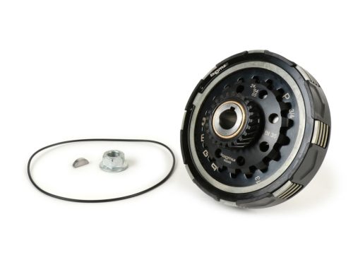 Kuplung BGM Pro Superstrong 2.0 CR80 Ultralube, Cosa2/FL típus, 64/65Z primerkerékhez, 24 fog, Vespa PX200, Rally200, 24 fogak