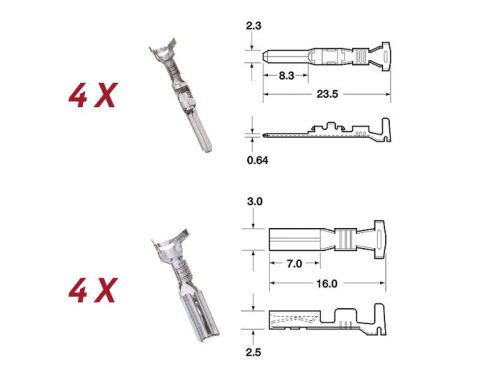 Dugókészlet kábelköteghez BGM PRO típus sorozat 090 SMTO MT Sealed, Bihr, 3 dugó érintkező, 0,85-1,25mm˛, vízálló-.