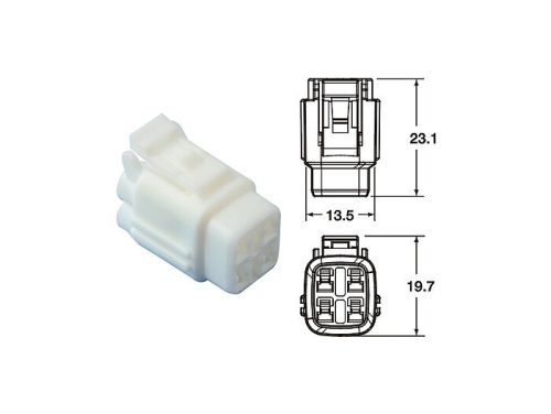 Csatlakozó készlet kábelköteghez BGM PRO típus 090 SMTO MT sorozat tömített, Bihr, 4 dugaszoló érintkező, 0,85-1,25mm˛, vízálló-.