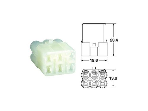 Csatlakozó készlet kábelköteghez BGM PRO típus 090 SMTO MT sorozat tömített, Bihr, 6 dugaszoló érintkező, 0,85-1,25mm˛, vízálló-.
