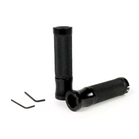   Markolatok Moto Nostra Alu Rub, gyémánt mintás Vespa GT, GTL, GTS 125-200-250-300ccm, Ř 22,5-24mm, l=128mm Fekete