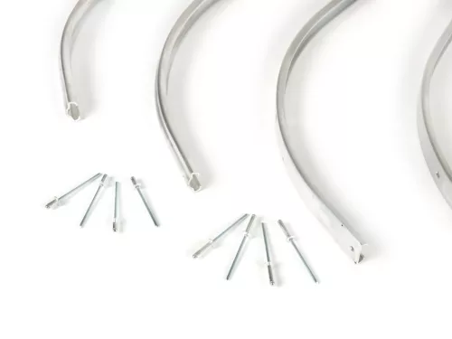 Peremvédő, beleértve a rugólemez készletet BGM Original Vespa PK S, PK S Lusso, PK SS, PK ETS műanyag ezüst